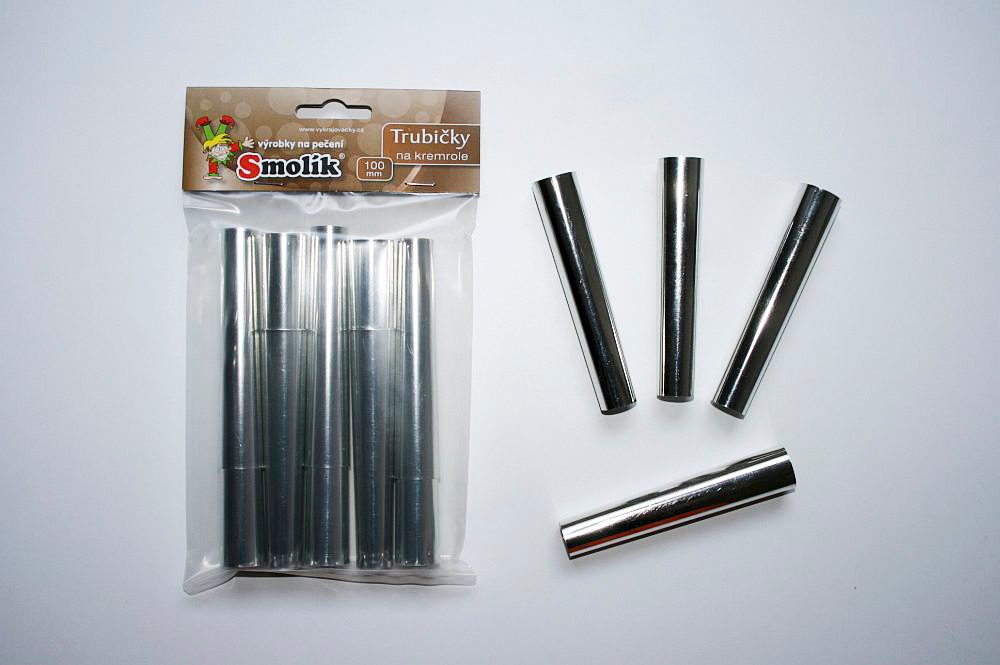 Levně trubičky 100mm-10ks-kremrole, č.824-10ks