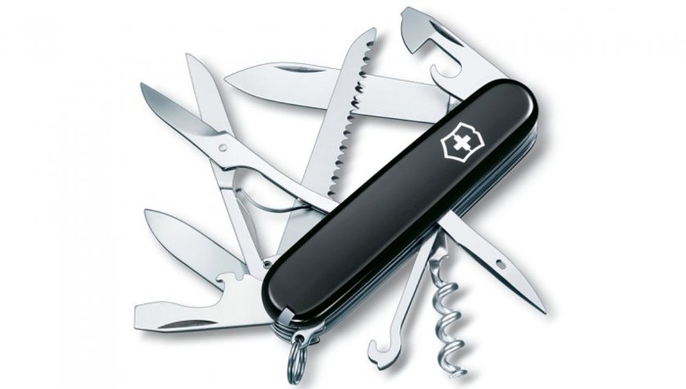nůž 15-funkcí HUNTSMAN, černý, 91mm, VICTORINOX