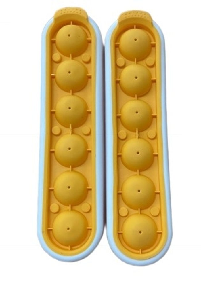 Levně forma na led 22x5,5x3cm-2ks-KOULE d2,8cm, pruž.dno, plast
