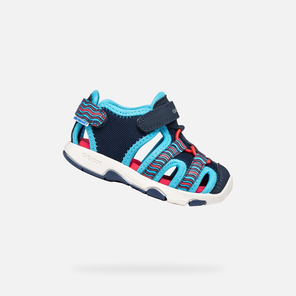Levně Modré chlapecké sandály Geox Sandal Multy - 21