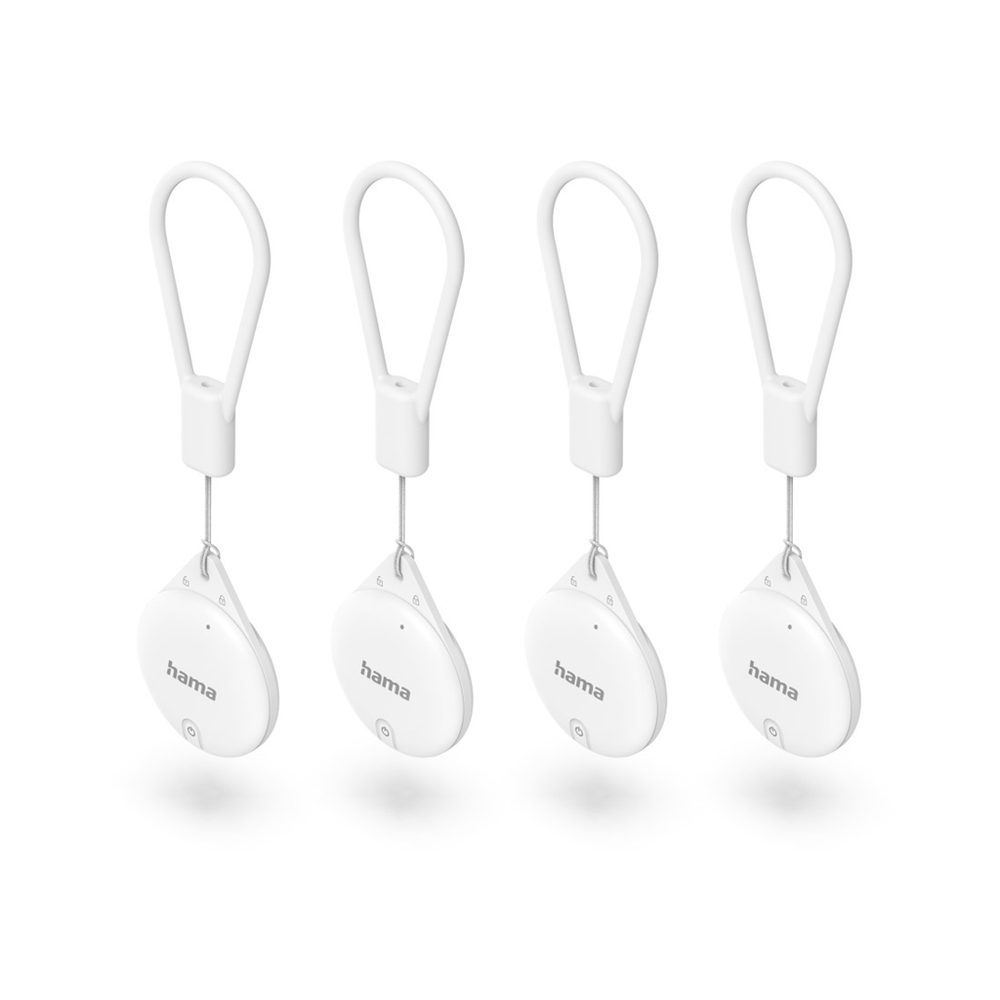 Levně Hama lokalizační čip/ vyhledávač klíčů/ předmětů, Apple Find My, certifikace MFi, Bluetooth, 4 ks