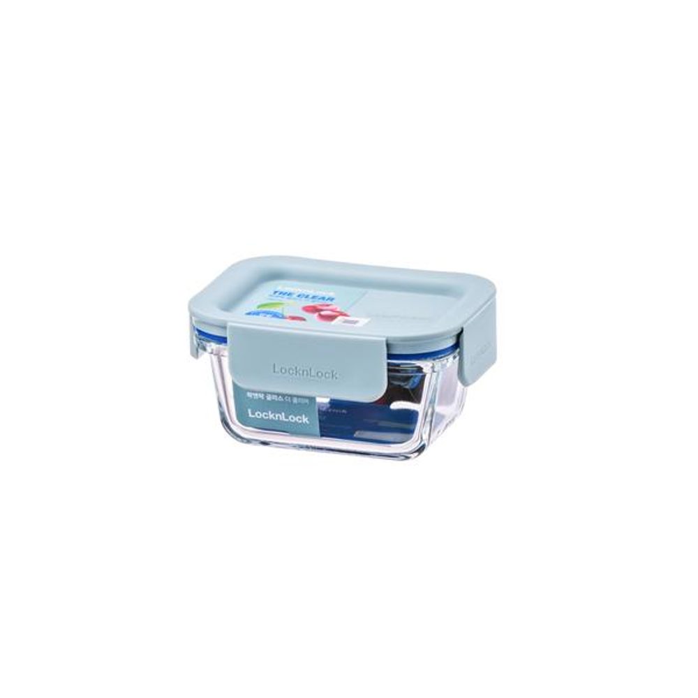 Levně LOCKNLOCK DÓZA "CLEAR" OBDÉLNÍKOVÁ BOROSILKÁT.SKL 160ML MINT