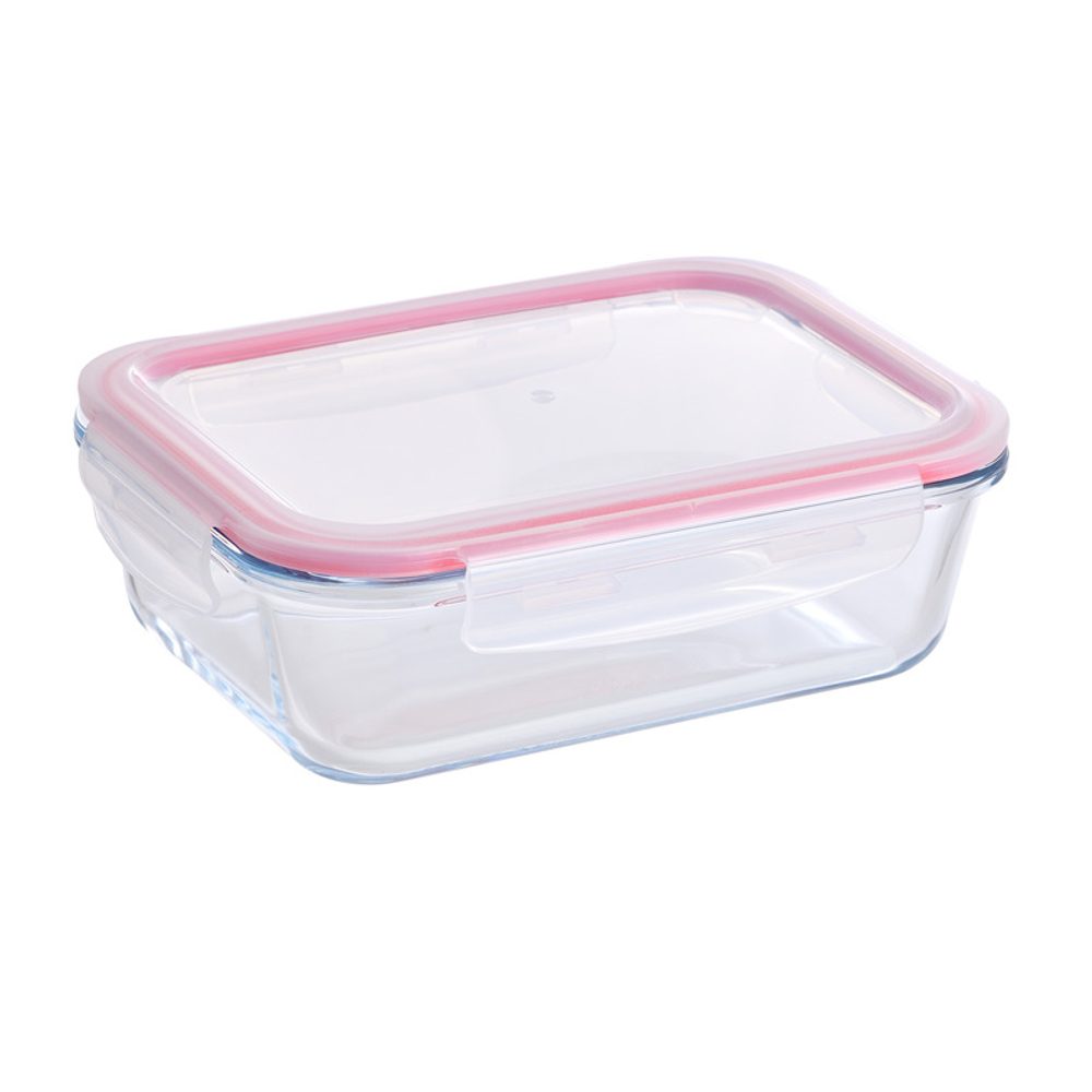 Levně BERGNER Dóza na potraviny skleněná se zaklapovacím víkem 1,5l BG-25026-RD