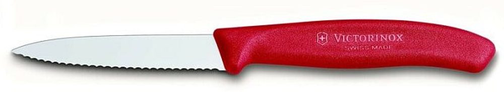 Levně nůž 8cm kuch.VLNKA, ČERVENÝ, VICTORINOX