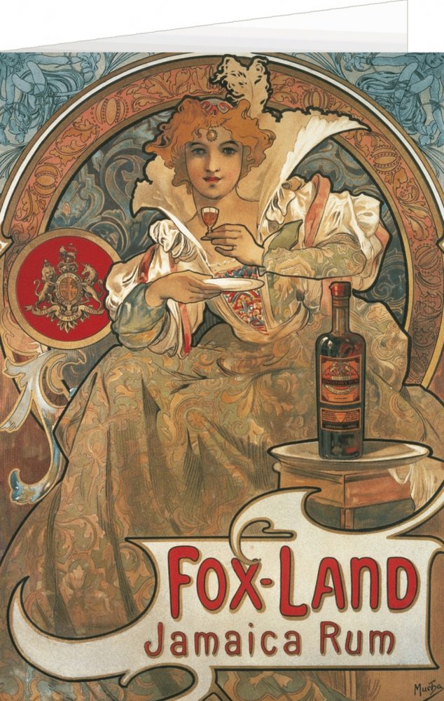 Levně Presco Group Blahopřání Alfons Mucha – Fox land Jamaica
