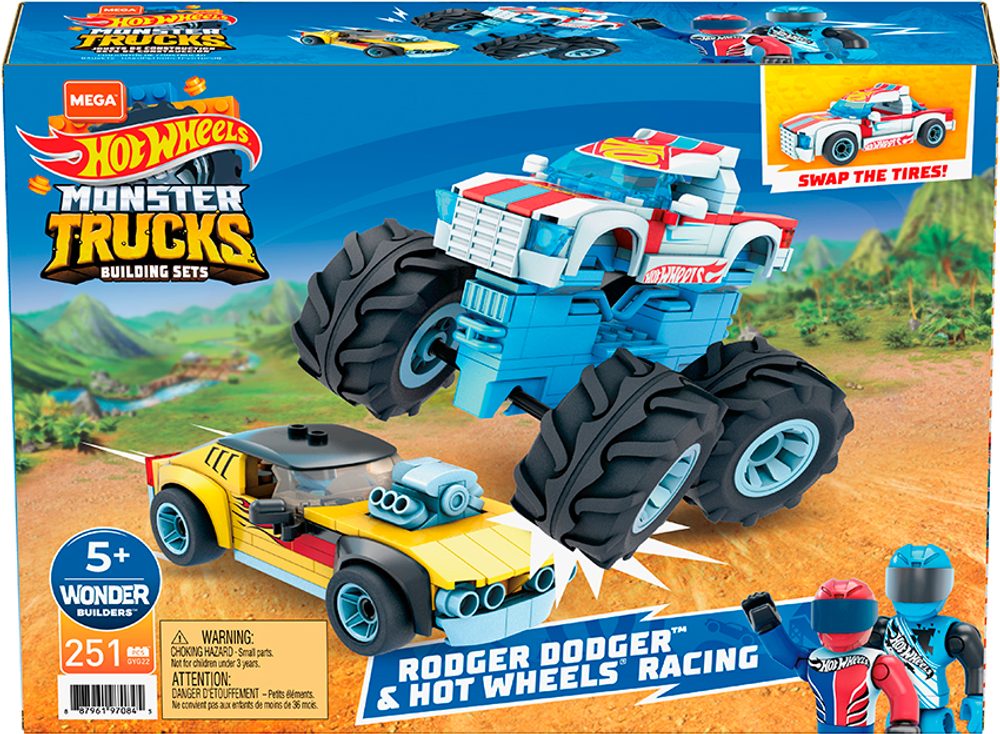 Levně MATTEL MEGA Contrux HW Rodger Dodger a závodění