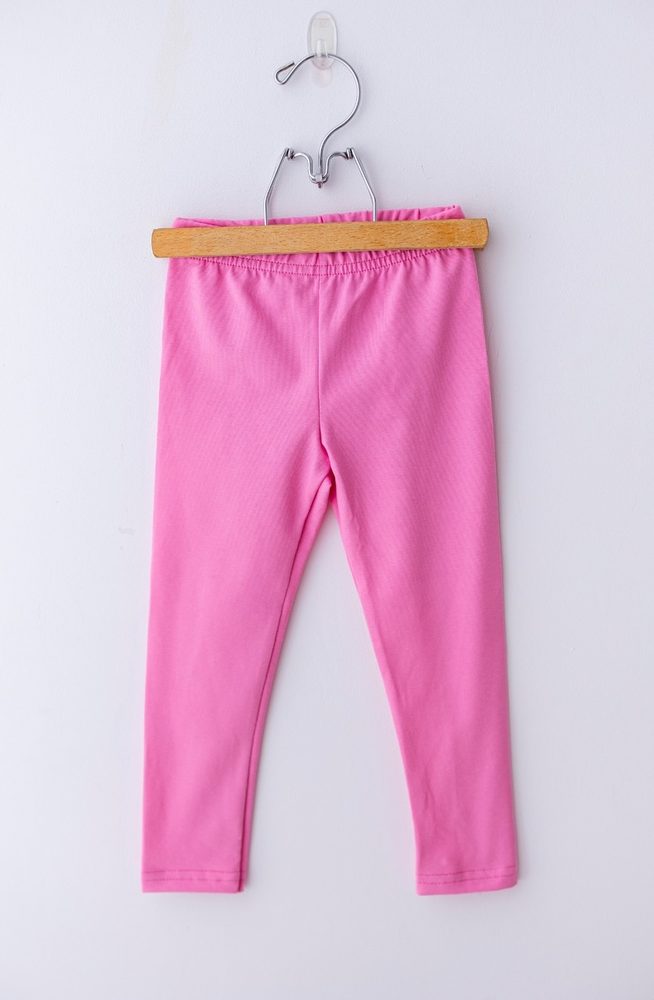 Levně Legíny Lily Grey jednobarevné - bubble gum - 104