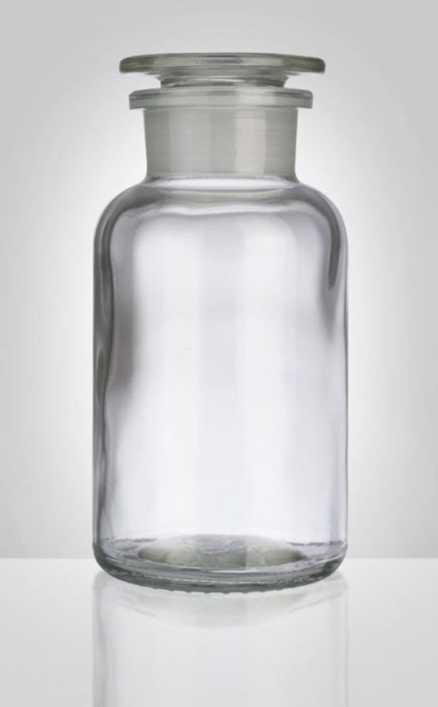 Levně dóza-prachovnice 500ml-kul.čirá, zabr.víko, sklo