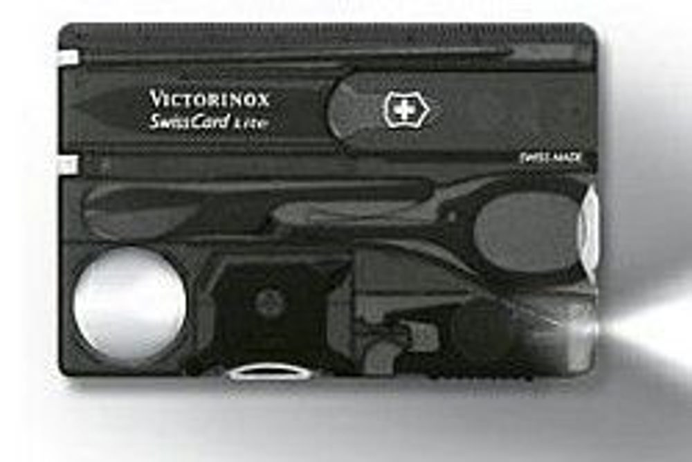 Levně soupr.10-funkcí Swiss Card Lite Transl.černý, kapesní, Victorinox