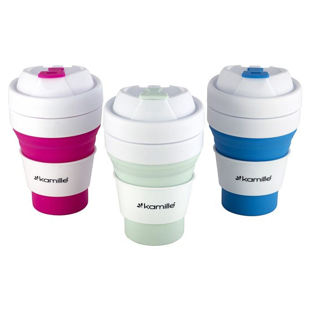 Levně kelímek 0,35l BARVY, skládací, silikon