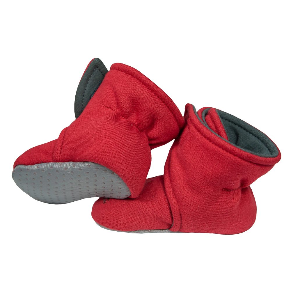 ESITO Capáčky barefoot Warmkeeper Cerise red - červená - 0 - délka stélky: 10 cm červená