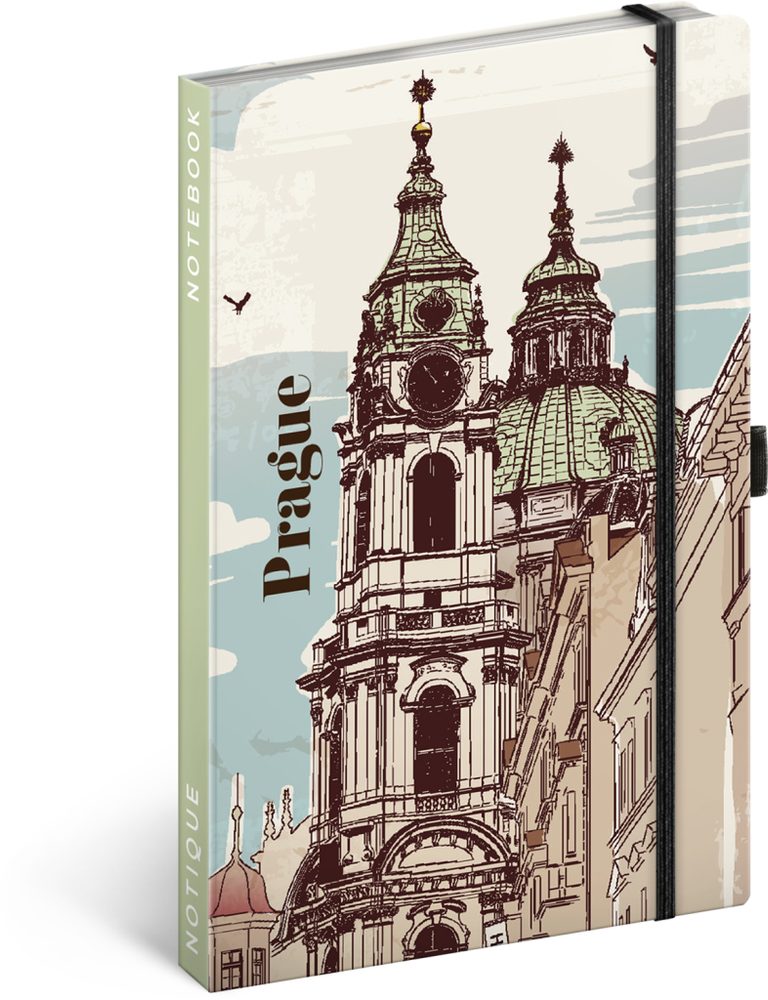 Levně NOTIQUE Notes Praha, linkovaný, 13 x 21 cm