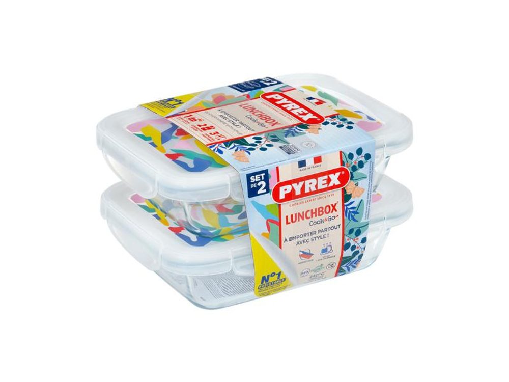 Pyrex SADA OBDÉLNÍKOVÝCH DÓZ PYREX 2X0,8L, SKLO_hamashop