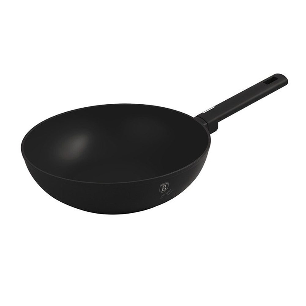 Levně BERLINGERHAUS Pánev WOK s titanovým povrchem 28 cm Matte Black Collection BH-8180