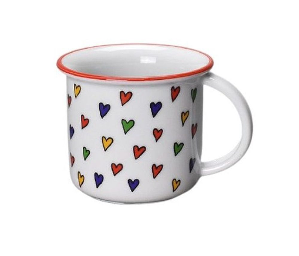 Levně hrnek 100ml TINA - SRDÍČKA, linka, čes.porcelán
