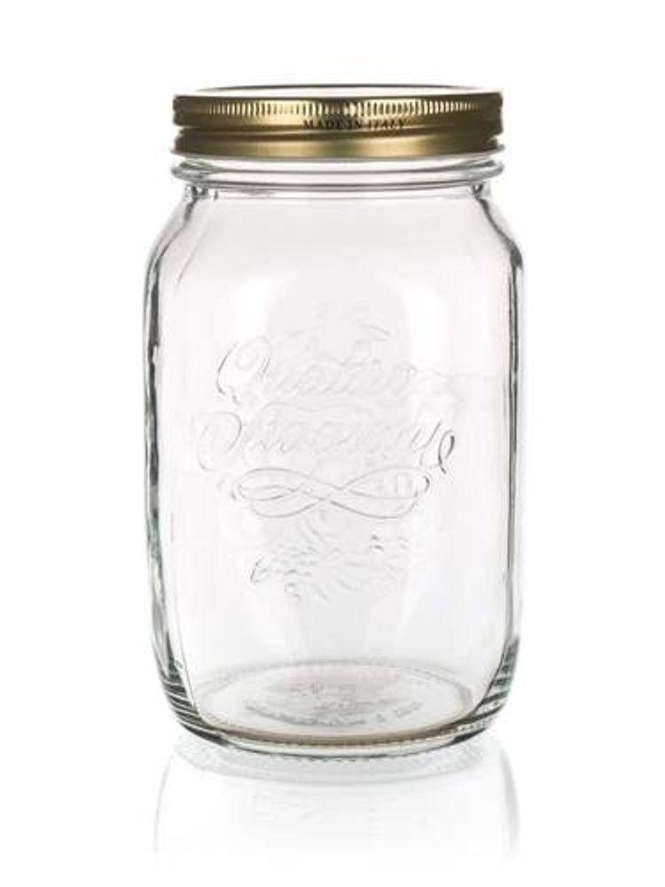 Levně sklen.zavař.1000ml QUATTRO ST. d11,1x17cm, víčko d86mm, sklo