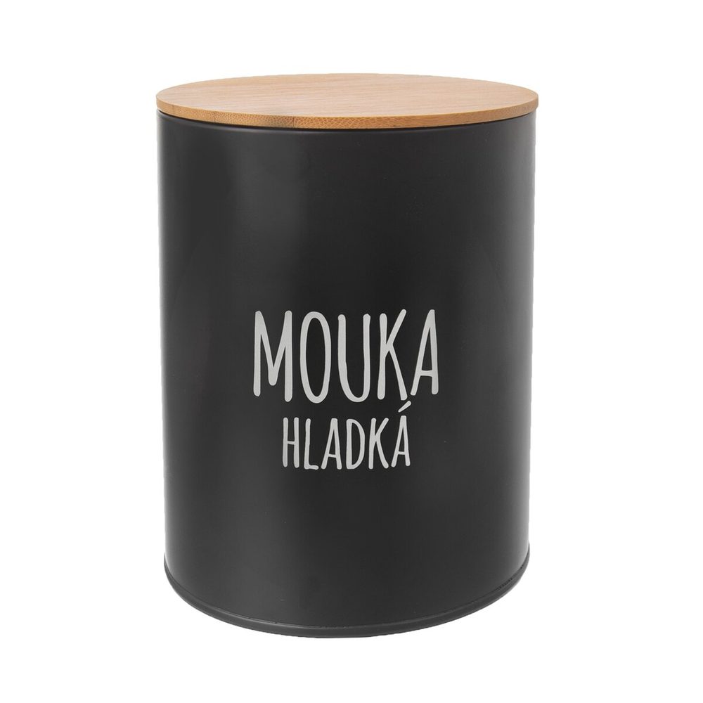 Levně Dóza Mouka hladká BLACK pr. 13 cm