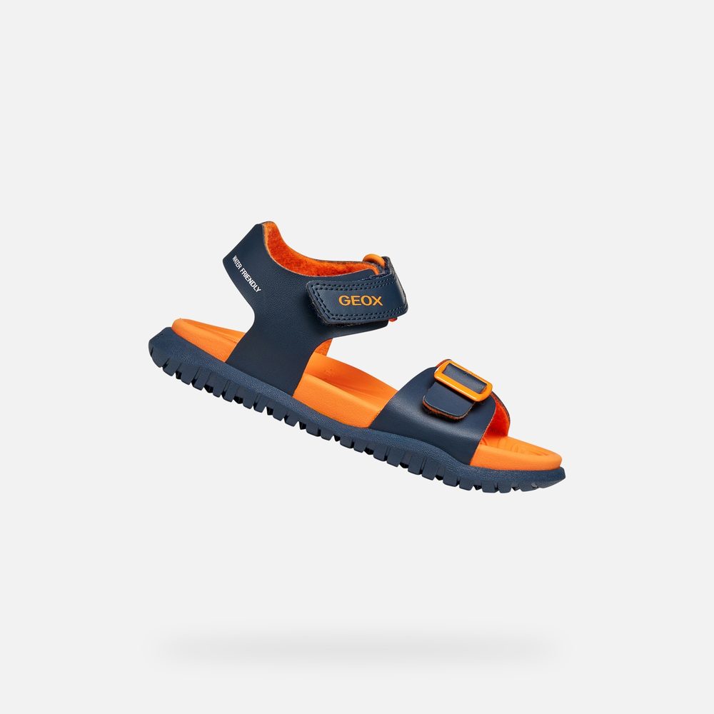 Levně Tmavě modré chlapecké sandály Geox Sandal Fusbetto - 32