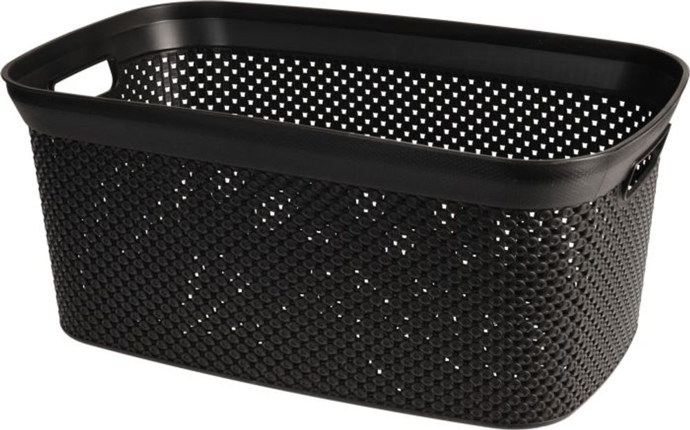 Levně koš 35l na čisté pr., 54cm x 34cm, černý, plast
