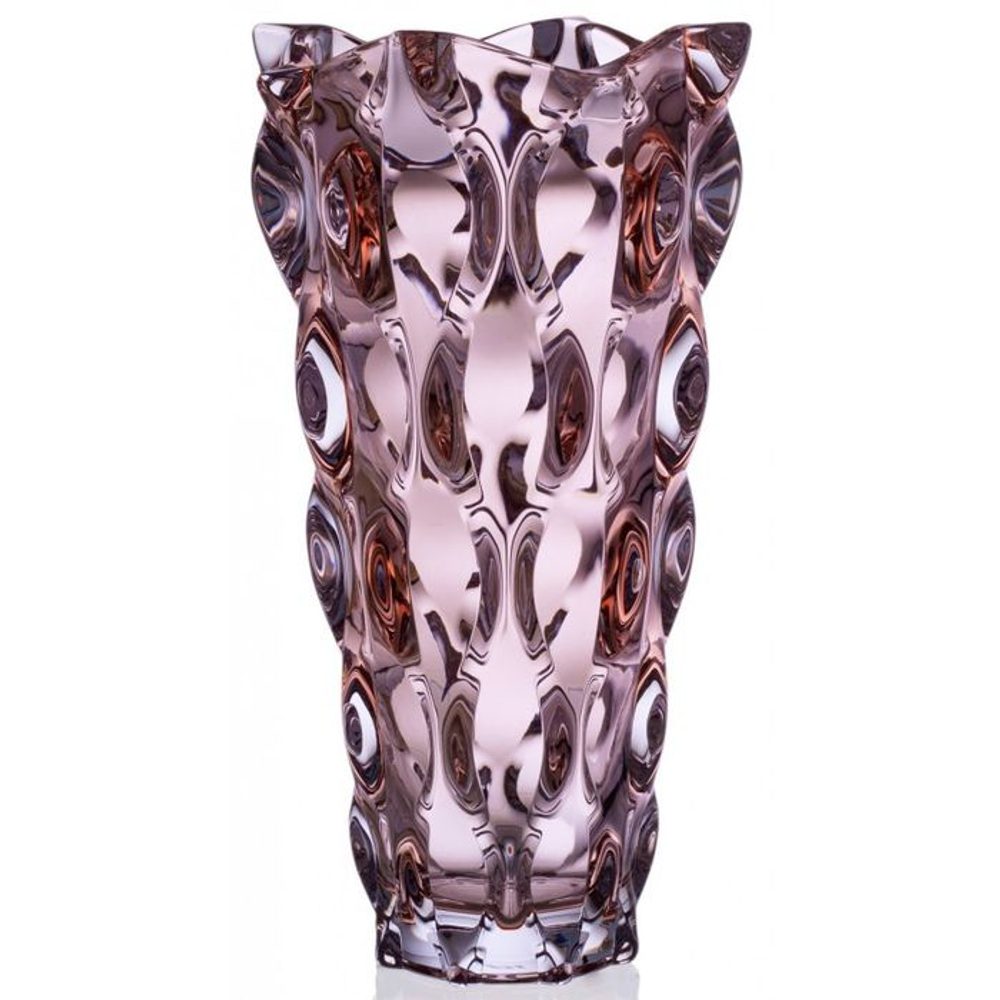 Levně váza 30,5cm, BOHEMIA SAMBA PINK, barev. sklo