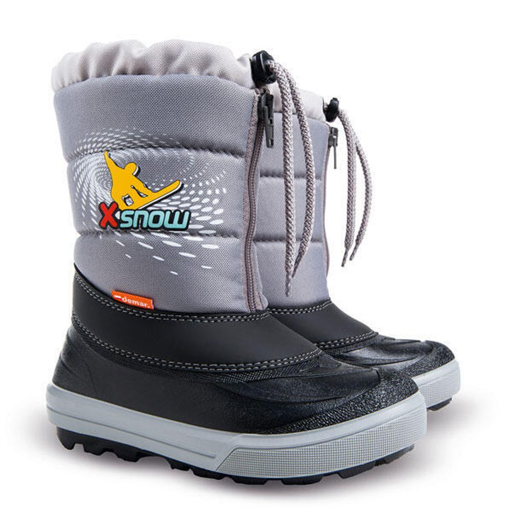 Levně DEMAR Dětské zimní sněhulky -KENNY - šedá snowboard - 30/31
