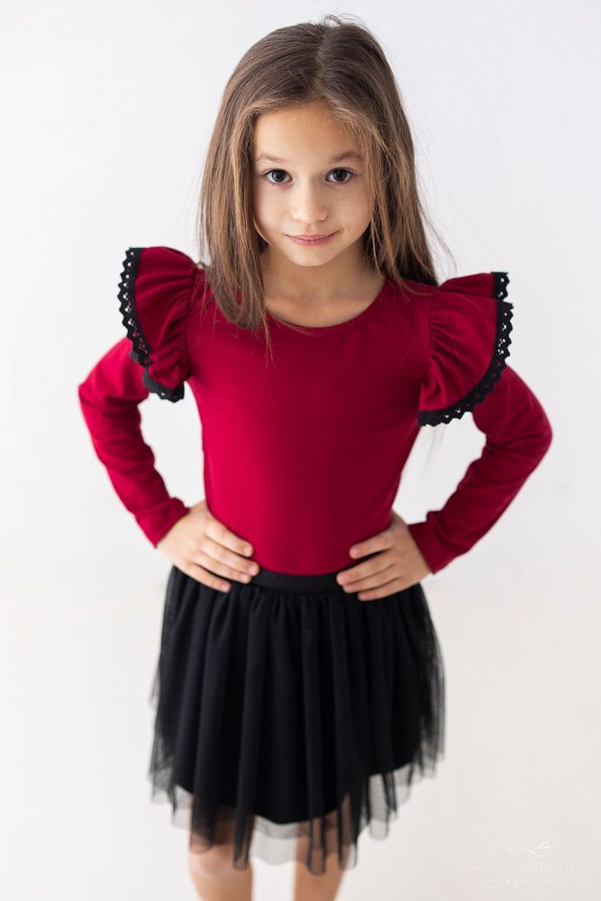 Levně Dívčí blůzka Lily Grey vínová - 110