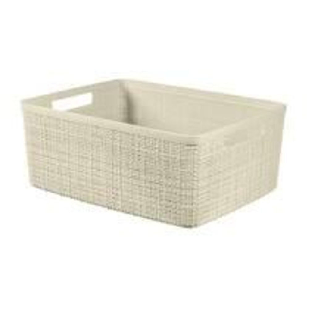 Levně košík 27x20x11cm JUTE S, CURVER, béžový, plast