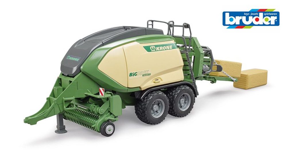Levně BRUDER Farmer - KRONE balíkovačka se 2 balíky sena