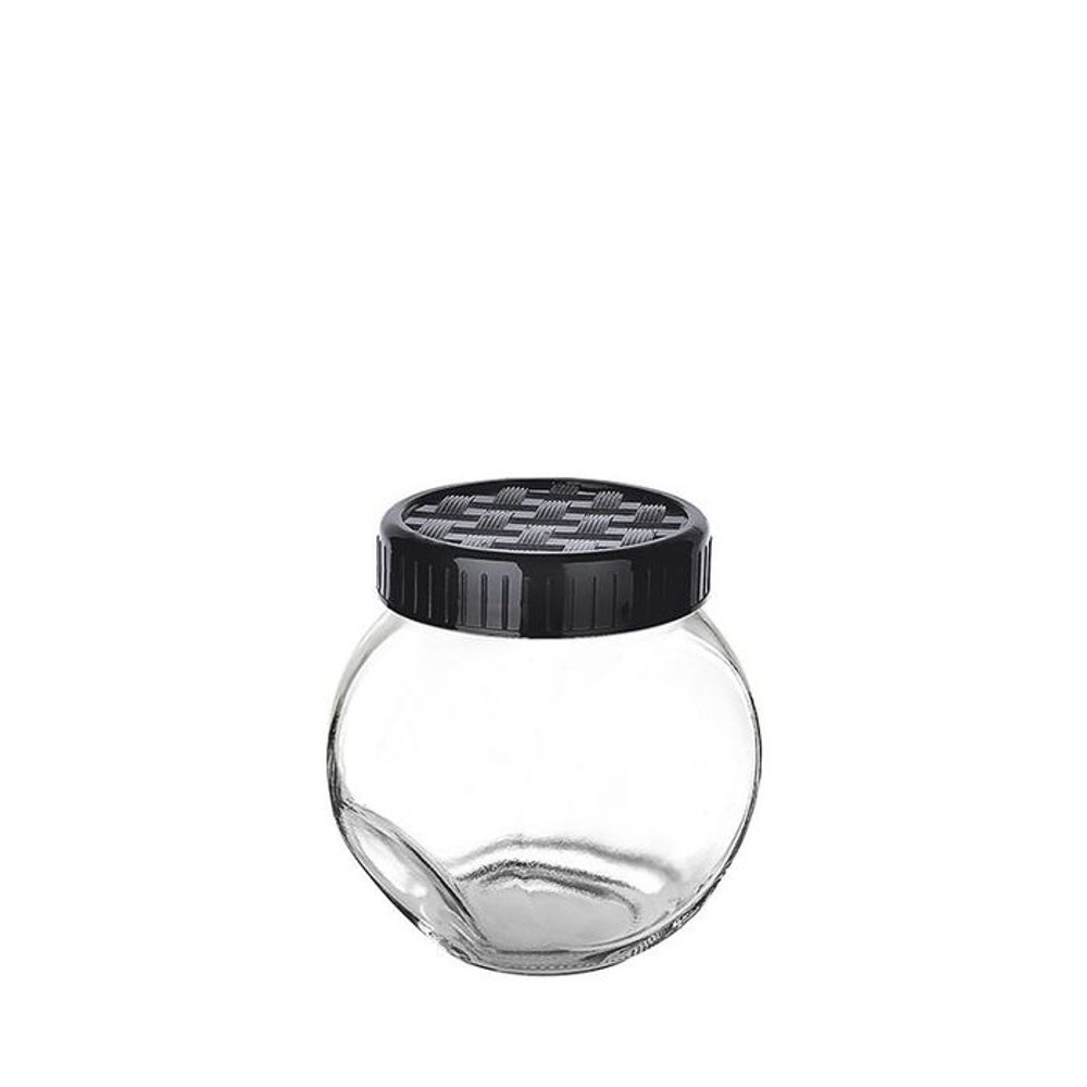 Levně dóza 0,50l LATTICE, šroub.víko, polohovací, sklo/plast