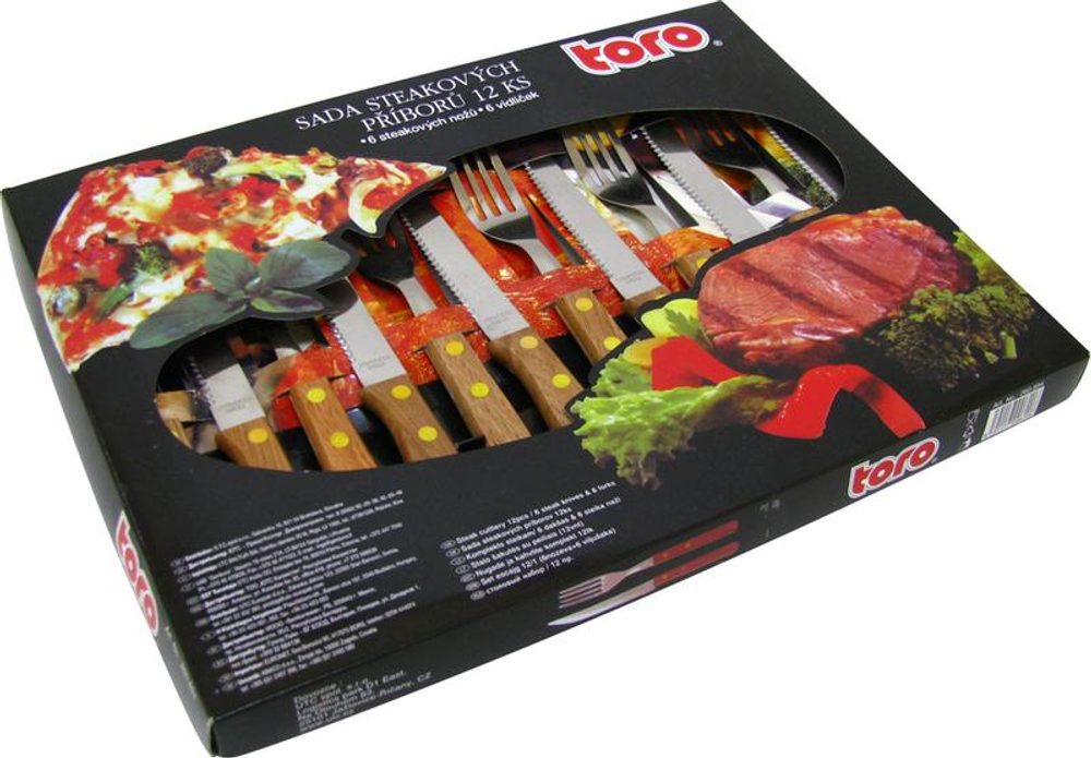 Levně TORO Sada steakových příborů pro 6 osob, 20 x 2, 3 cm a 21 x 1, 5 cm