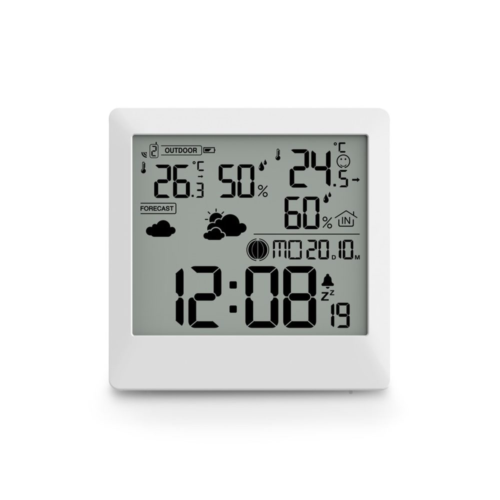Levně Hama Palawan, meteostanice, teplota, vlhkost, počasí, fáze měsíce, bezdrátový senzor, bílá