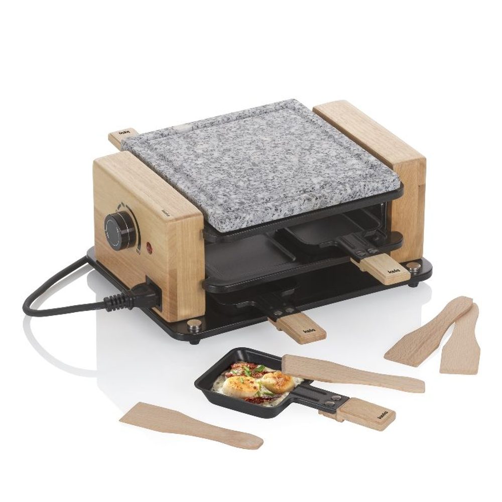 Levně KELA Raclette/Stone Bedretto Granite black 4 osoby 29,5x21,0x12,5cm KL-16625