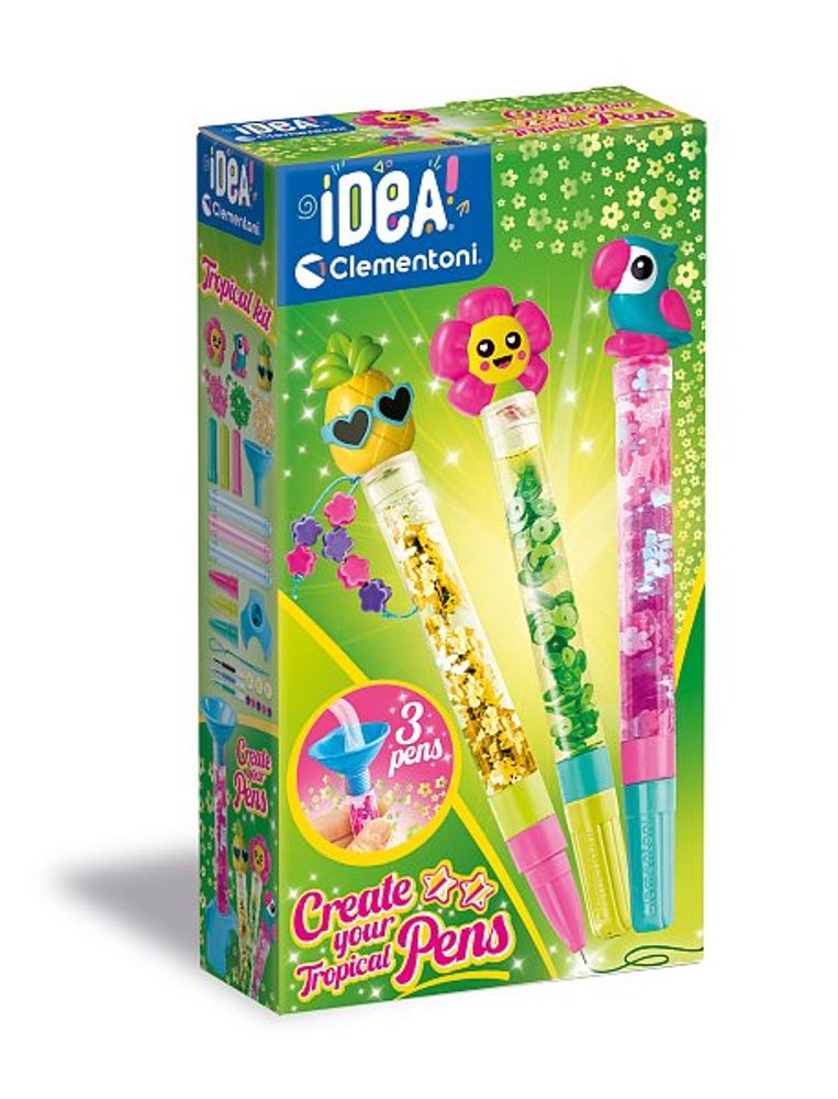 Levně CLEMENTONI IDEA - kreativní tvoření - Vytvoř si originální pero Tropical