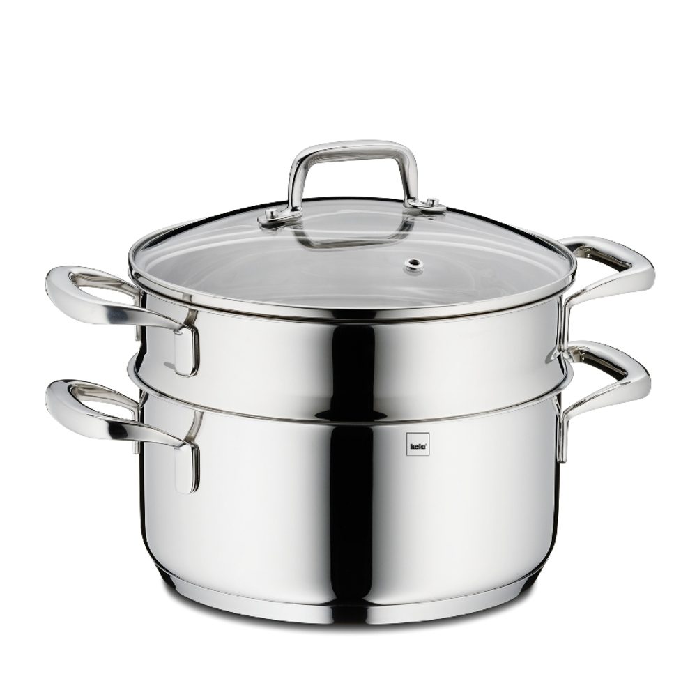Levně KELA Hrnec napařovací s poklicí nerez 18/10 FLAVORIA 20 cm sada 3 ks KL-10190