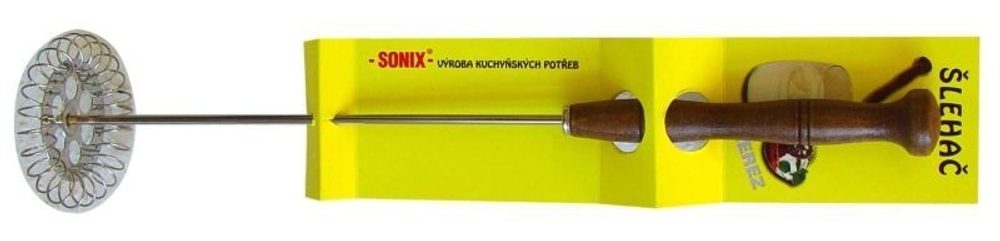 Levně šlehač d7x34,5cm spirálový, NR+dřevo