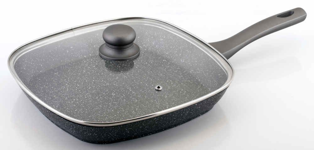 Levně CS SOLINGEN Pánev grilovací s poklicí a mramorovým povrchem 28 cm EMDEN CS-060688