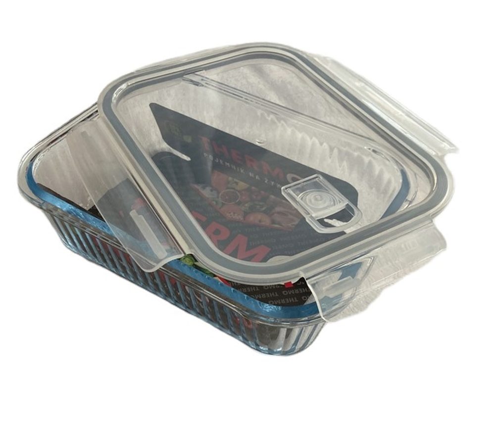 Levně dóza 1,04l,19,6x14,6x6cm, THERMO, var.sklo, plast.víčko+ventil