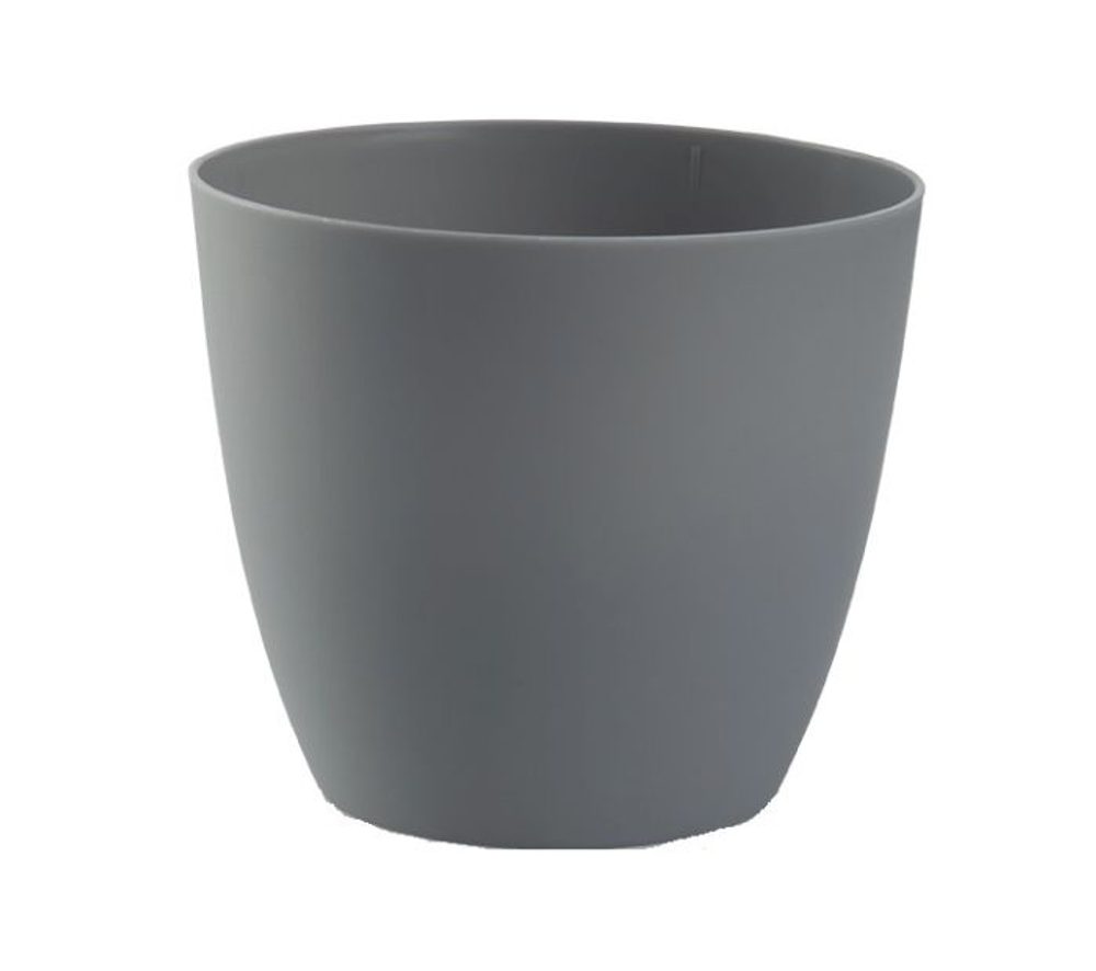 Levně obal d21cm ELLA kamen.šedá, matná, plast