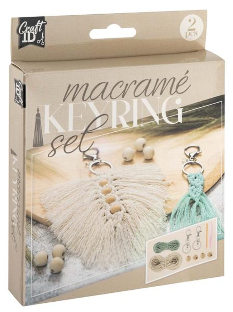 Levně RMS PŘÍVĚSEK NA KLÍČE 2KS MACRAME 3x9CM, 6x10CM