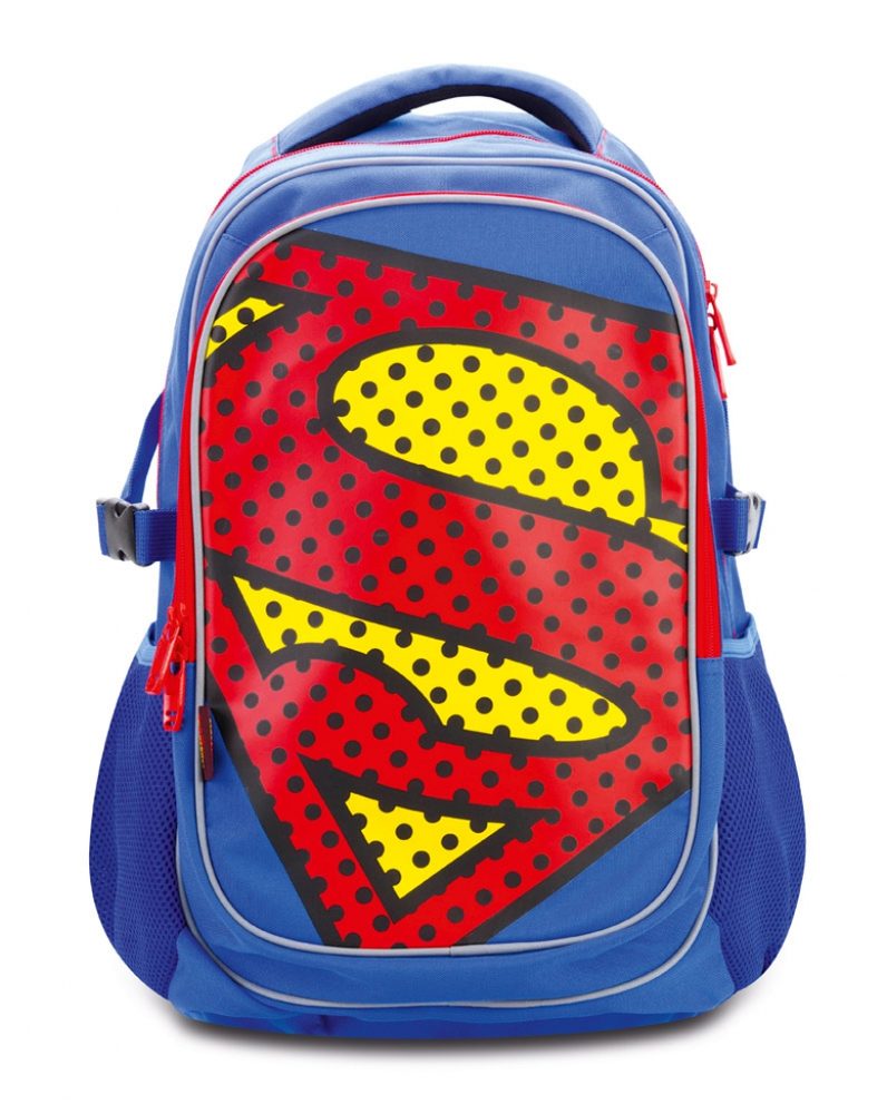 Levně BAAGL Školní batoh s pončem Superman - POP Baagl