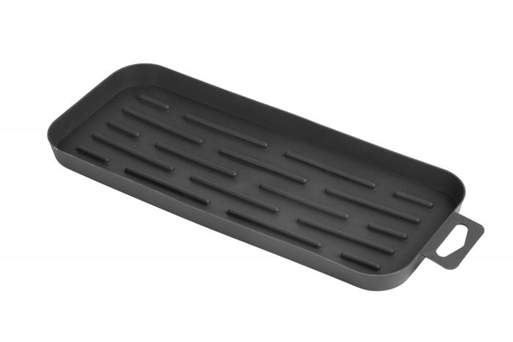 Levně odkapávač 26x11x1,5cm PRESTIGE tm.šedý, měkký, pružný plast