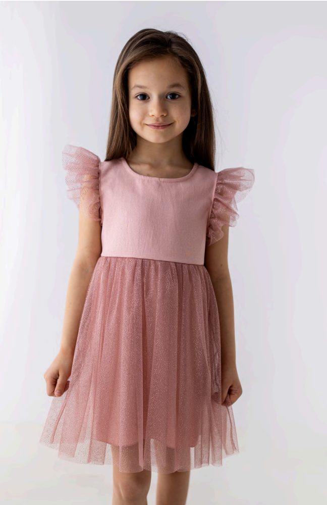 Levně Lily Grey Dívčí slavnostní šaty starorůžové - 152