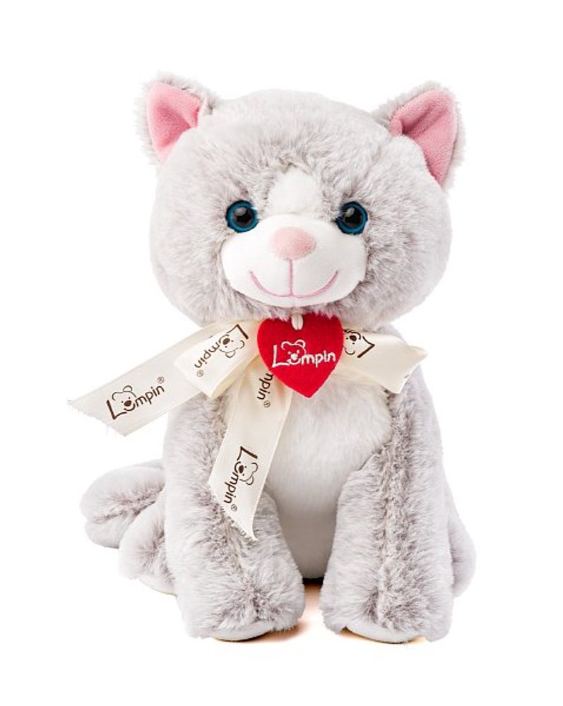 LUMPIN Kočka JACQUELINE světle šedá, 25cm