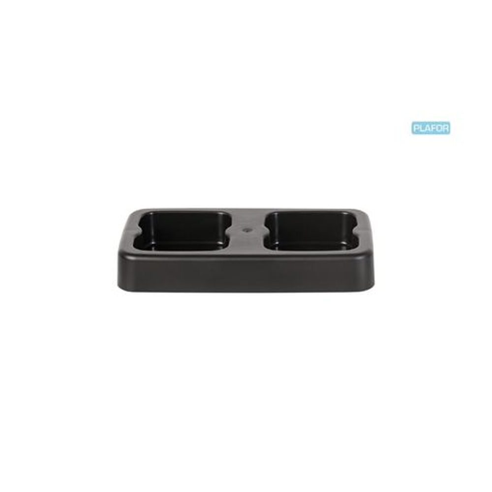 Levně stojan na 2 koše odp.20l FLAP BIN, černý, 49x27x7,5cm,plast