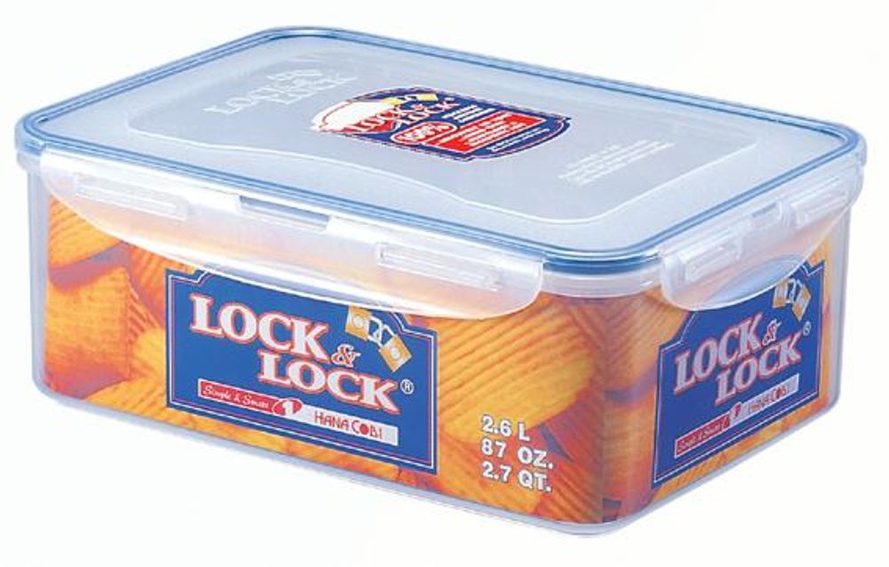 Levně LOCKNLOCK Dóza na potraviny LOCK, objem 2, 6 l, 17 x 24 x 9, 1 cm