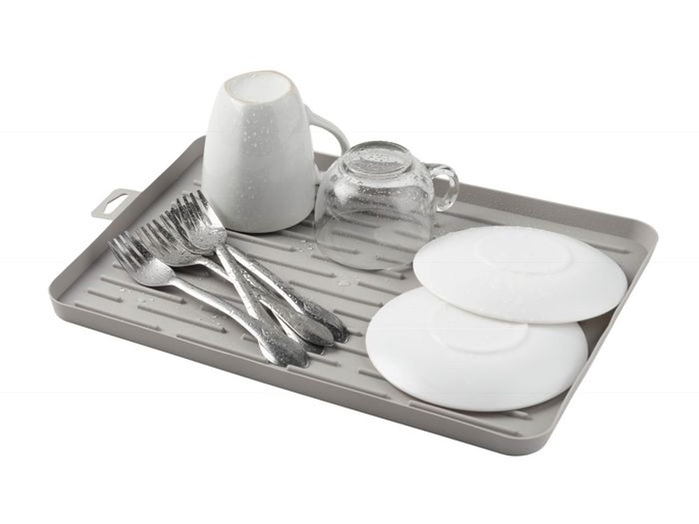 Levně odkapávač 36x26x1,5cm PRESTIGE sv.šedý, měkký, pružný plast