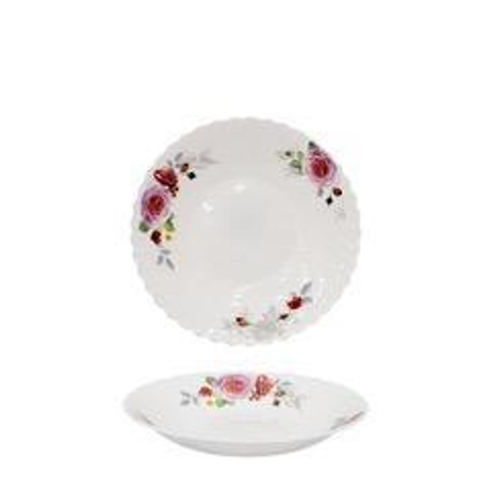 Levně Cegeco TALÍŘ HLUBOKÝ JULIA 22 CM, OPÁLOVÉ SKLO