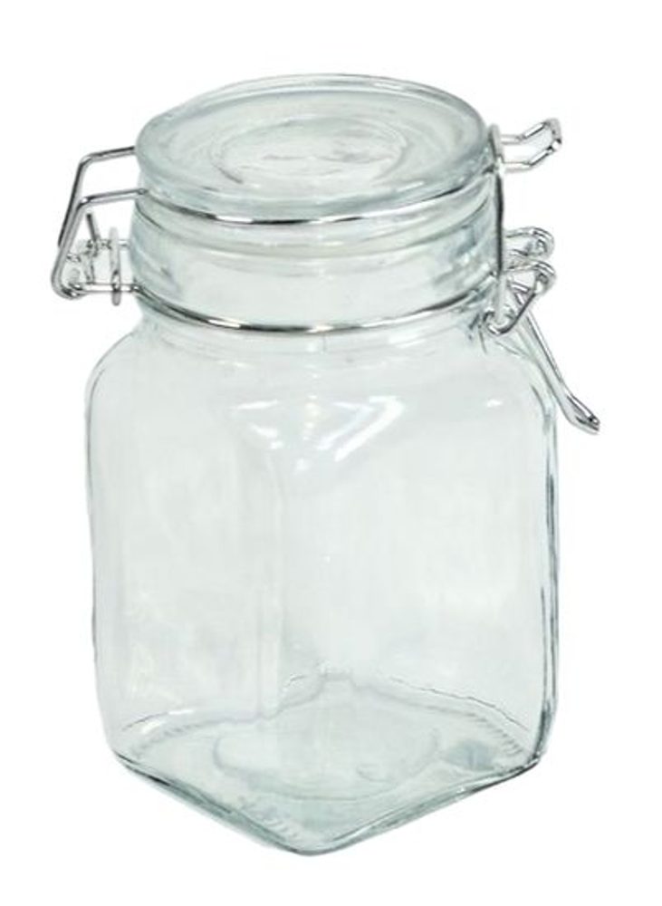 Levně sklen.patent. 275ml- 1ks, 6x6x11,7cm, čtverc., zavař.