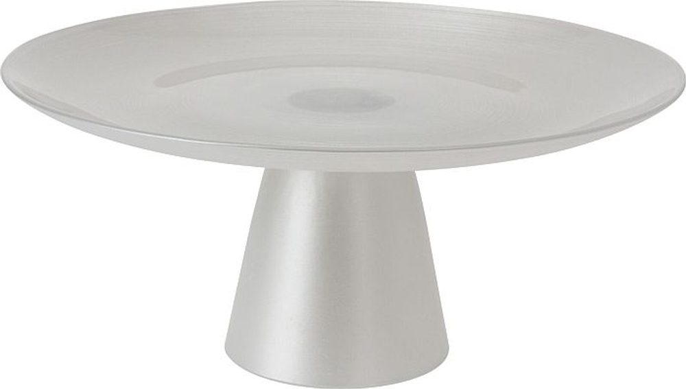 Levně podnos na noze d28cm, perleťově matné sklo