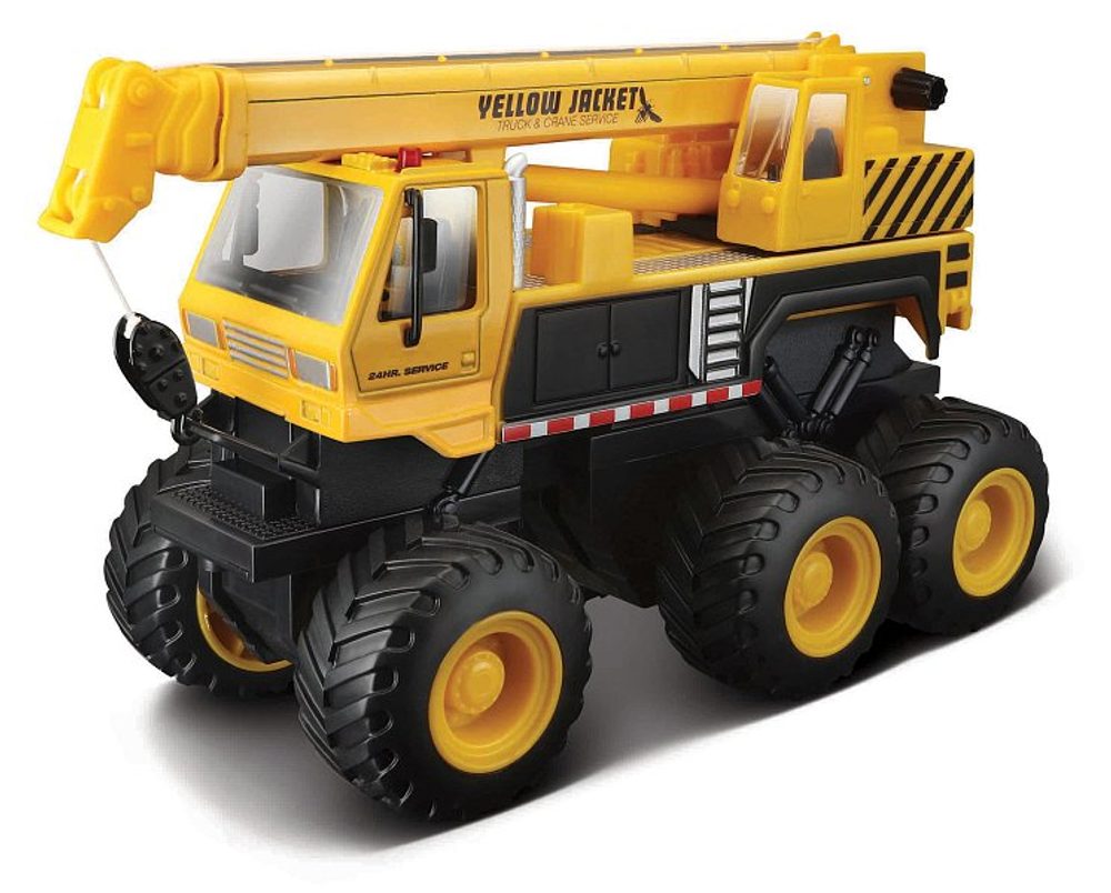 Levně Maisto - Builder Zone Quarry monsters, užitkové vozy, jeřáb